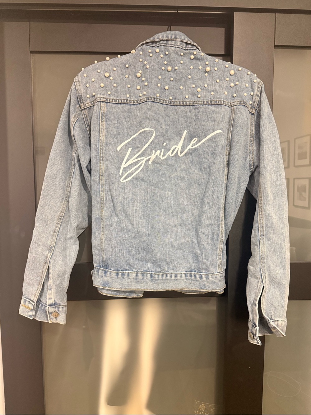 Bride denim jacket size L NWT